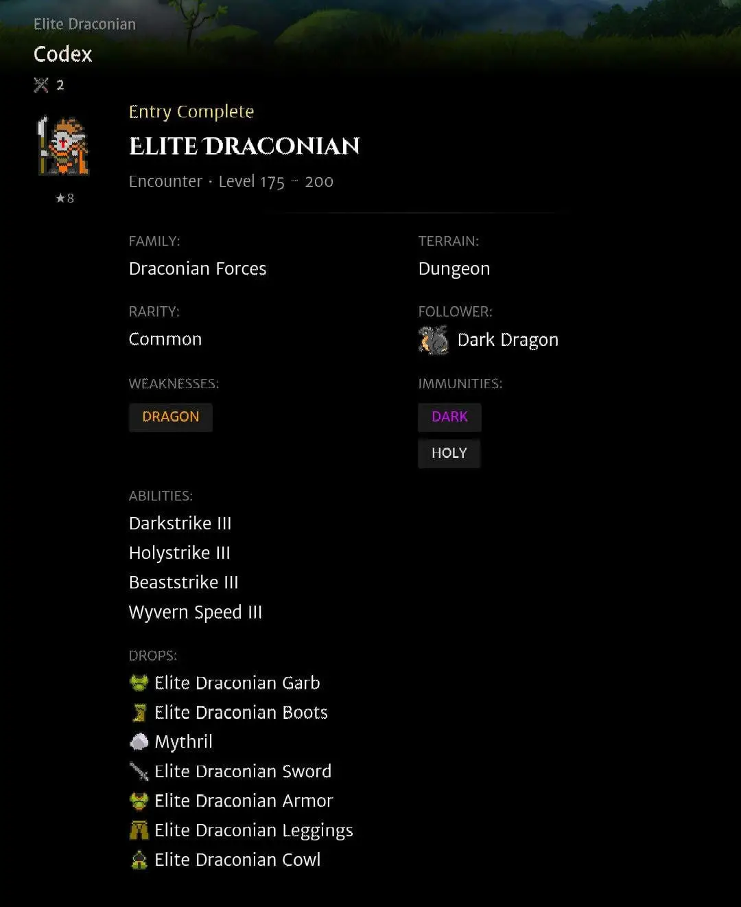 Elite Draconian codex entry