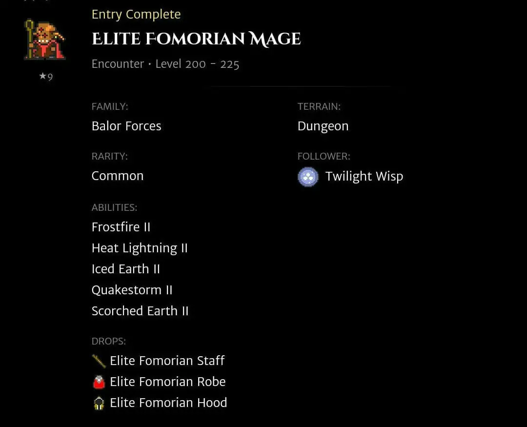 Elite Fomorian Mage codex entry