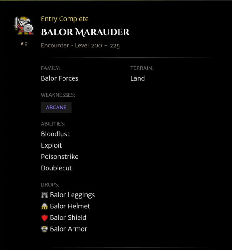 Balor Marauder codex entry