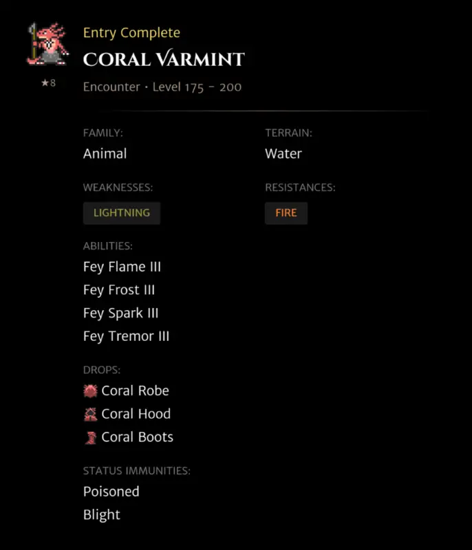 Coral Varmint codex entry
