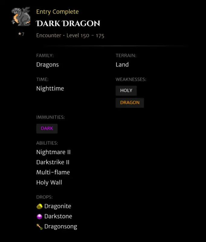 Dark Dragon codex entry