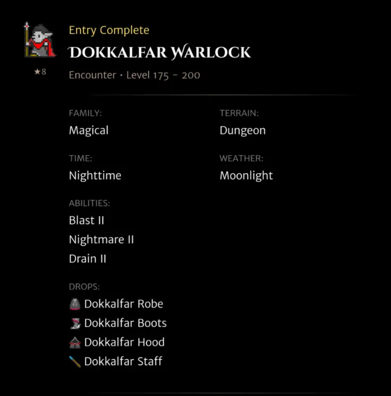 Dokkalfar Warlock codex entry