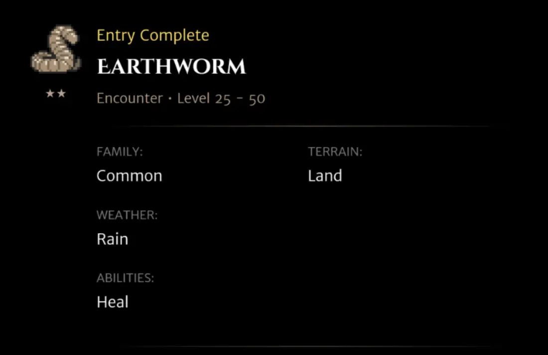 Earthworm codex entry