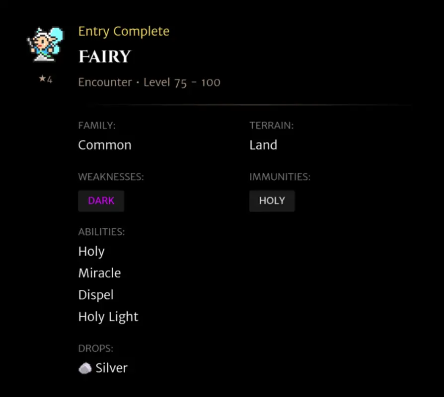 Fairy codex entry