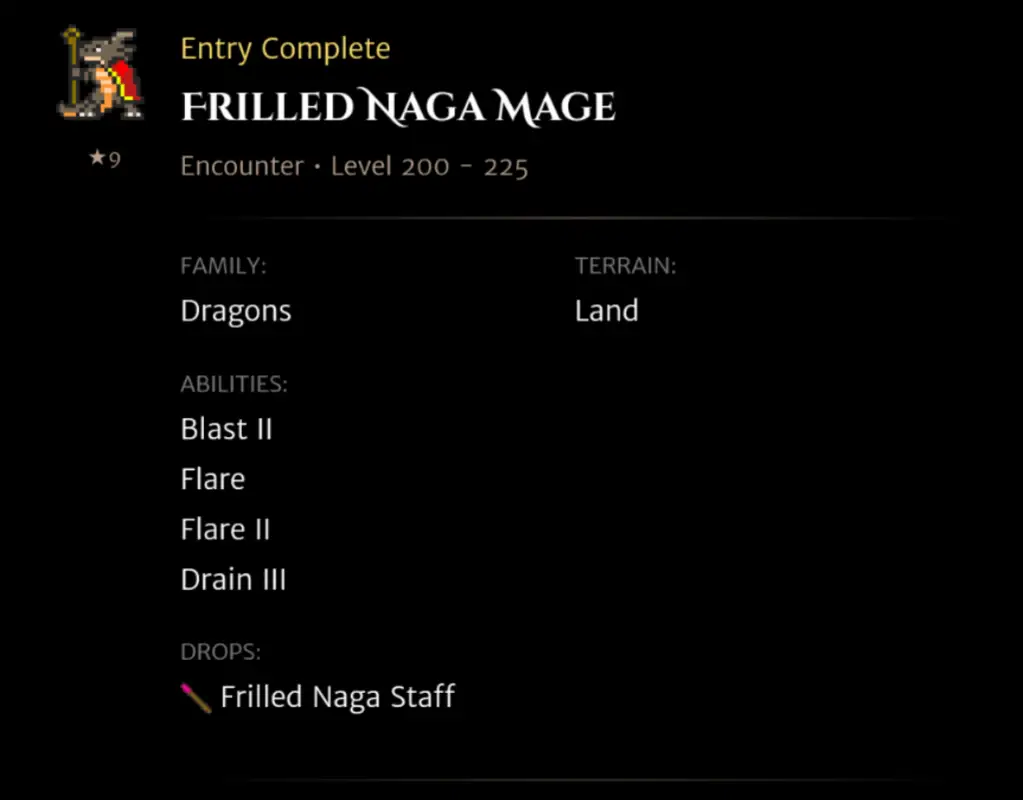 Frilled Naga Mage codex entry