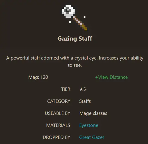 Gazing Staff from Orna.Guide