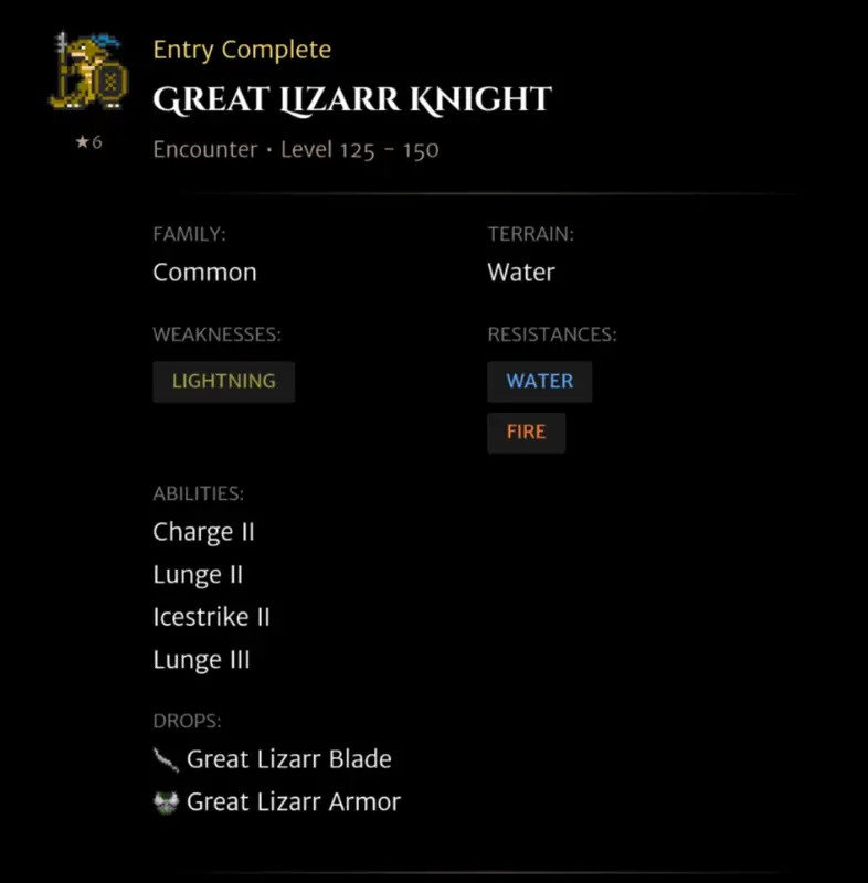 Great Lizarr Knight codex entry