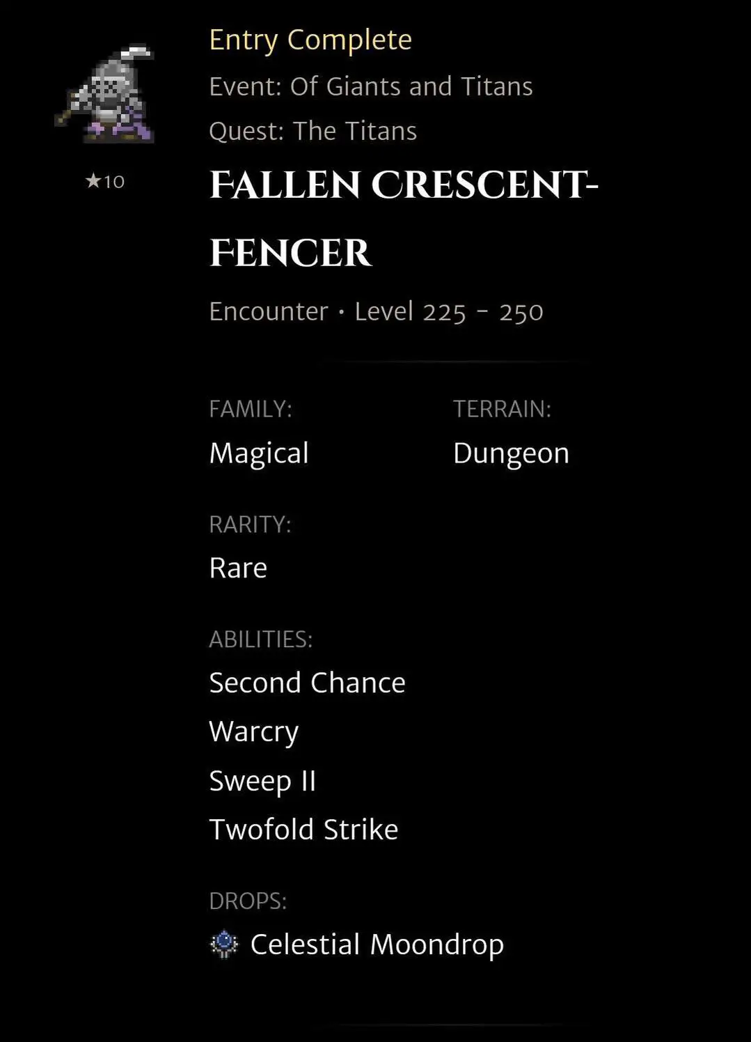 Fallen Crescent-Fencer codex entry