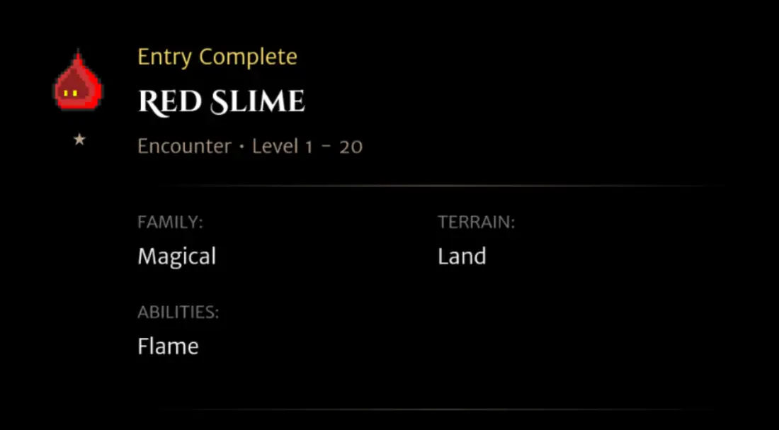 Red Slime codex entry
