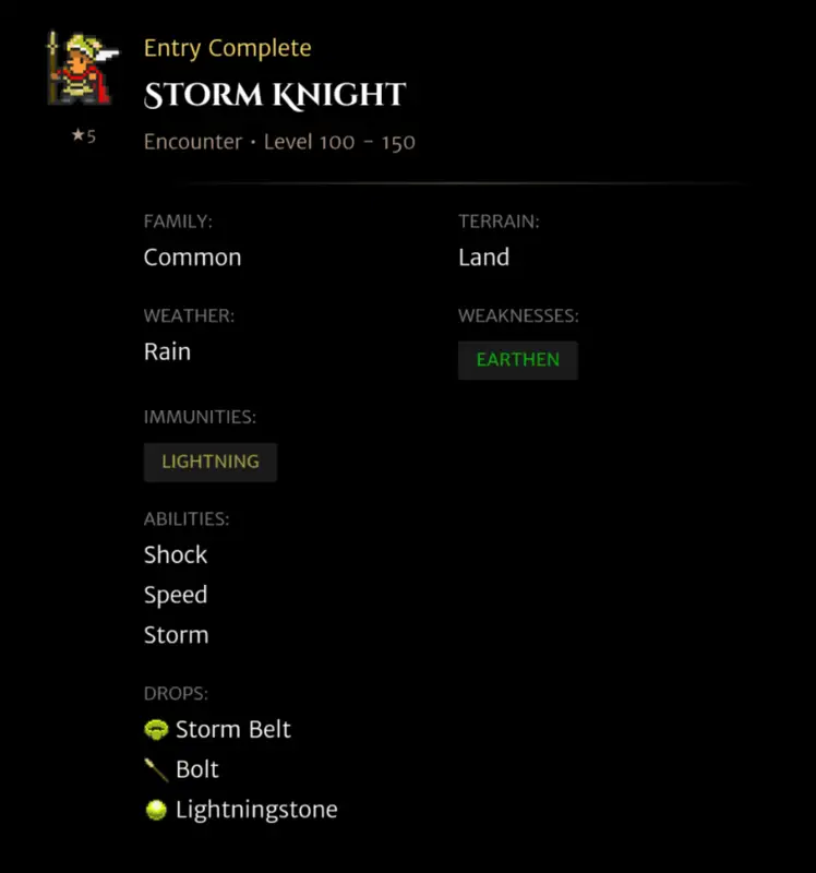 Storm Knight codex entry
