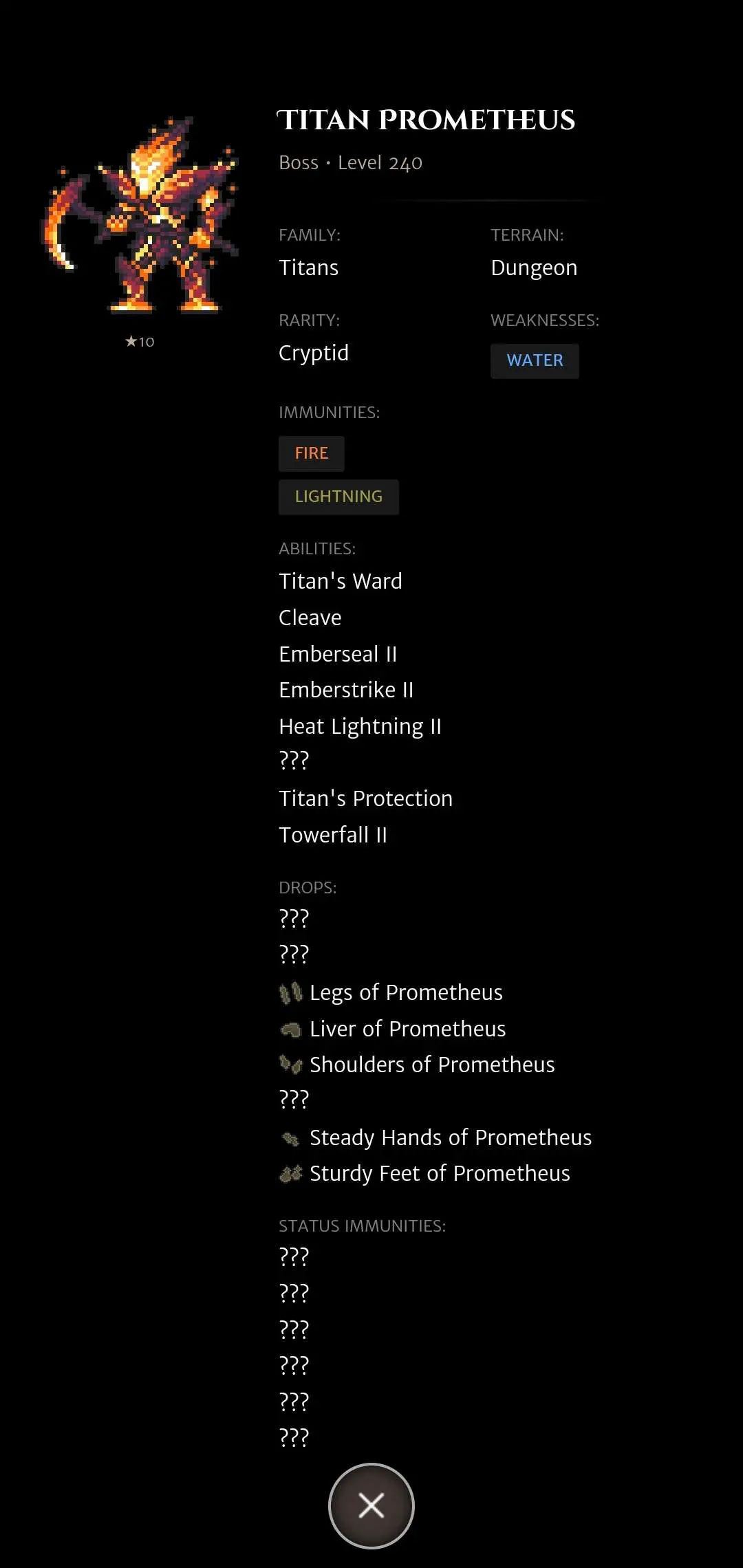 Titan Prometheus codex entry
