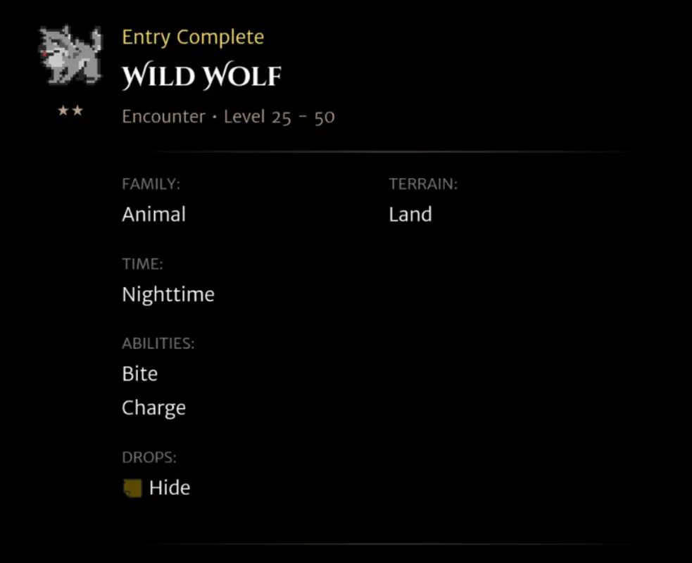 Wild Wolf codex entry